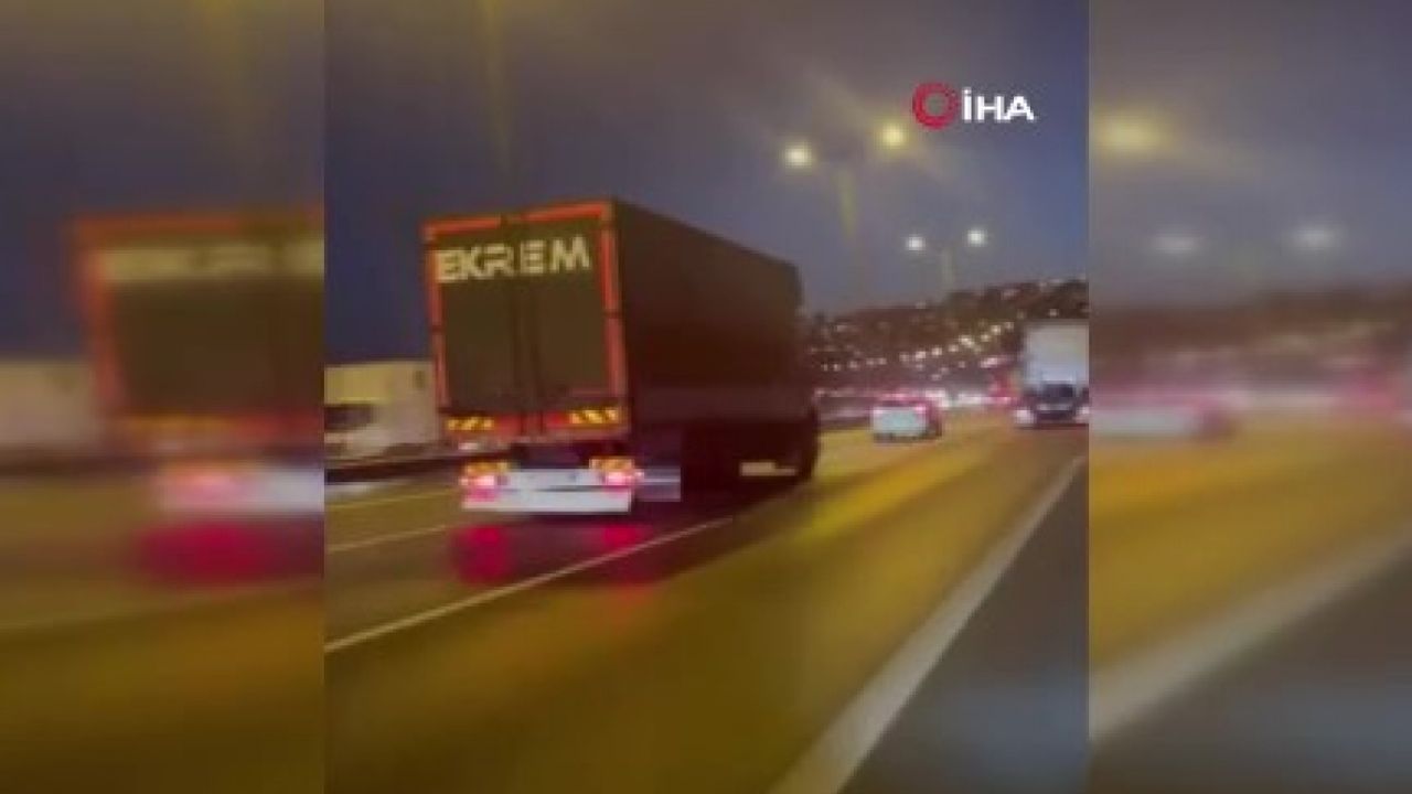 İstanbul TEM’de kamyon sürücüsü kadın sürücüyü taciz etti