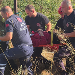 Bursa'da kontrolden çıkan motosiklet dere yatağına uçtu