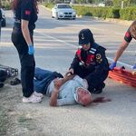 Bisiklet direğe çarptı, sürücü alkollü çıktı