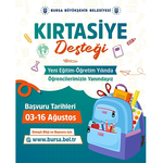 Bursa Büyükşehir’den öğrencilere kırtasiye desteği
