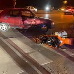 Otomobil motosikletle çarpıştı : 2 yaralı