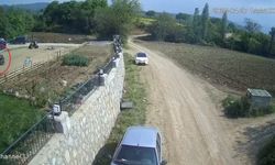 Bursa'da arazi motosikletinin kaza anı kamerada