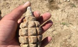 Soğan tarlasında 104 yıllık patlamamış el bombası bulundu