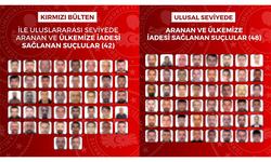 Kırmızı bültenle aranan 42 kişi ile ulusal seviyede aranan 48 kişi yakalandı