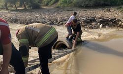 Dereye düşen 11 yaşındaki çocuk itfaiye ekiplerince kurtarıldı