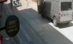 Bursa'da yola dökülen mazotun neden olduğu kazalar kamerada