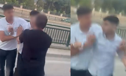Bursa'da minibüs şoförlerinin yol verme kavgası kamerada