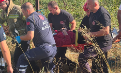 Bursa'da kontrolden çıkan motosiklet dere yatağına uçtu