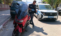Motosikleti aldı, plakanın sahte olduğunu polis kontrolünde öğrendi