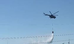 Karacabey'de engebeli arazide yangın