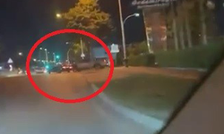 Bursa'da drift atarken kazadan kıl payı kurtuldu