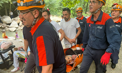 Bursa'da orman yürüyüşünde korkunç kaza! Kayalıklardan dere yatağına düştü