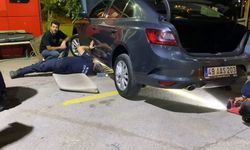 Aracının motorunda yılanı gören sürücü soluğu itfaiyede aldı