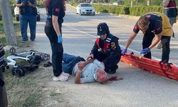 Bisiklet direğe çarptı, sürücü alkollü çıktı