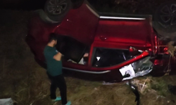 Bursa'da takla atan otomobilden burnu bile kanamadan çıktı