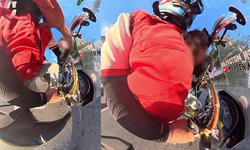 "Seni gebertirim" dedi, motokuryeye böyle saldırdı