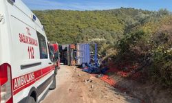 Virajı alamayan kamyon dehşet saçtı: 1 ölü, 1 yaralı