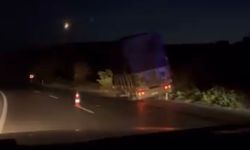 Karacabey’de kamyonet ağaçlara çarptı