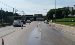 Bursa’da yola dökülen kimyasal madde paniğe sebep oldu, trafik kilitlendi