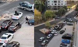 Bursa'da düğün konvoyu yolu trafiğe kapattı