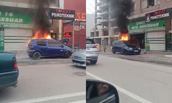Bursa’da park halindeki otomobil alevlere teslim oldu