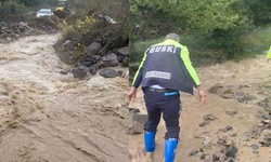 Mudanya'da taşkın riskine karşı Karanlık Dere'de çalışma