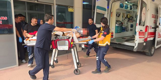 Virajda devrilen motosikletin sürücüsü yaralandı