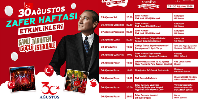 30 Ağustos’ta Büyükşehir’den zafer yürüyüşü ve konser