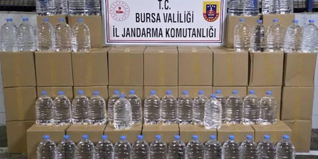 Bursa’da bin 260 litre etil alkol ele geçirildi