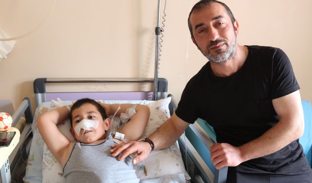 Rize'de 7 yaşındaki Miraç Kalay'ı doktorların erken teşhisi kurtardı