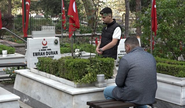 Bursa'da ilk bayram ziyaretleri şehitlik oldu