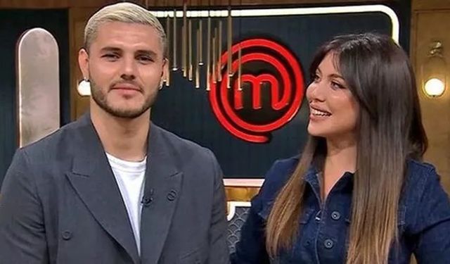 Ünlü futbolcu Mauro Icardi eşi Wanda Nara'nın sunuculuğunu yaptığı MasterChef'e konuk oldu