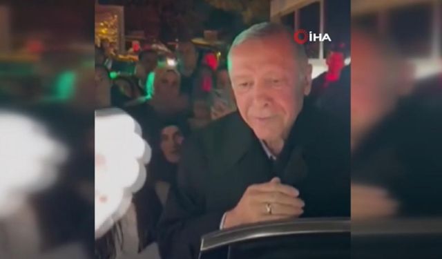Cumhurbaşkanı Erdoğan'a vatandaşlardan coşkulu karşılama