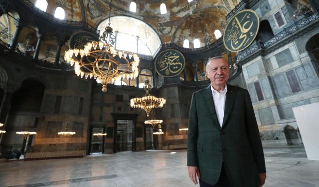 Cumhurbaşkanı Erdoğan'ın son durağı Ayasofya