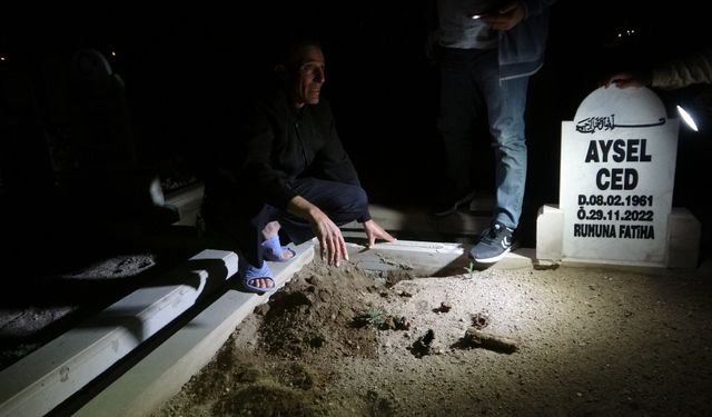 Kayseri'de mezarlıkta insan kemiği paniği