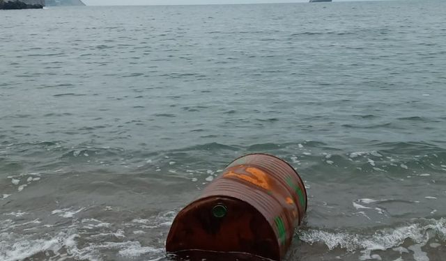 Zonguldak Kapuz plajında varil paniği