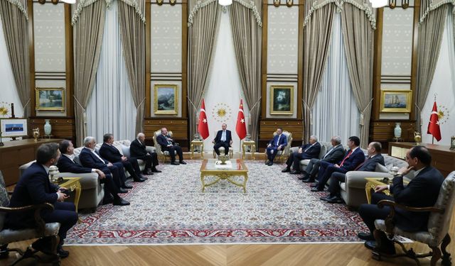 Cumhurbaşkanı Erdoğan, Şentop ve Cumhur İttifakı partilerinin genel başkanlarını kabul etti