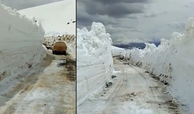 Erzincan'da mayıs ayında karla mücadele!