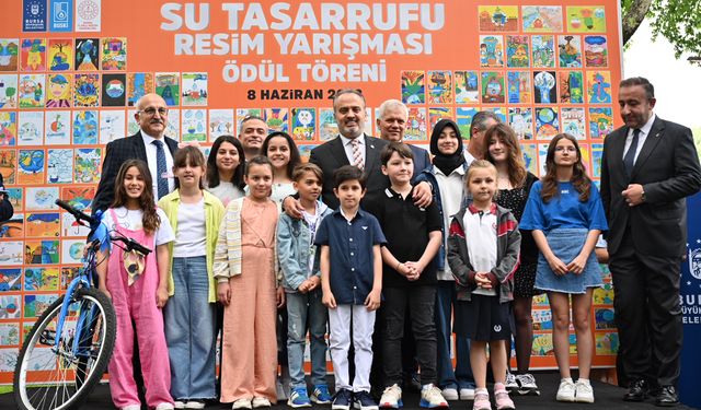 Bursa'da küçük ressamlar susuzluğu anlattı