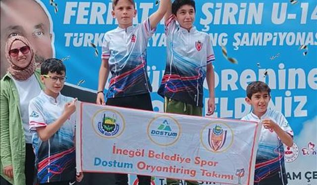 İnegöl Belediyespor DOSTUM Oryantiring Takımı Türkiye şampiyonu