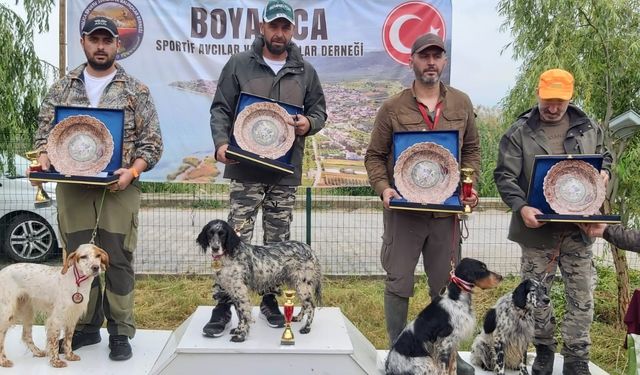 Bursa'da en iyi av köpekleri yarışmada hünerlerini sergiledi