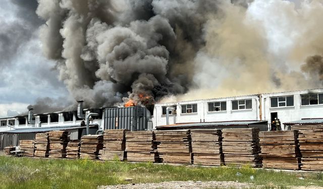 Ankara'da fabrikada korkutan yangın