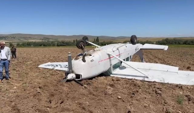 Aksaray'a eğitim uçağı düştü