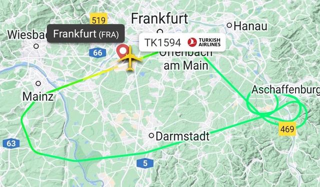 THY uçağı Frankfurt'a geri dönmek zorunda kaldı!
