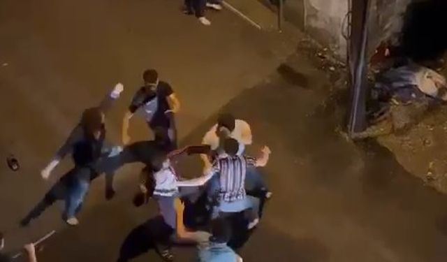 Bursa'da sokak ortasında sopalı, yumruklu kavga