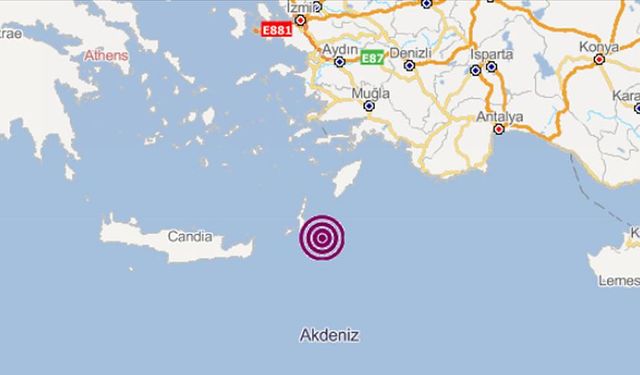 Akdeniz’de deprem oldu!
