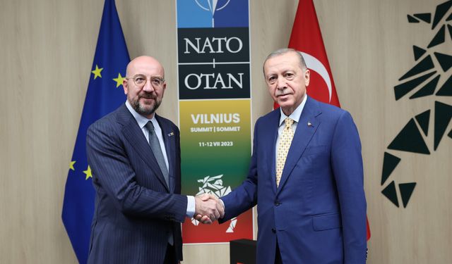 Cumhurbaşkanı Erdoğan ile AB Konseyi Başkanı Michel bir araya geldi
