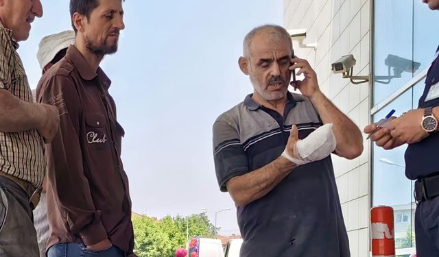 Bursa'da kesim motoruna elini kaptıran kişinin parmağı koptu
