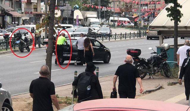 Bursa'da trafik polisinden örnek davranış