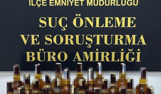 Bursa’da SÖS ekipleri otomobilde 24 adet kaçak içki ele geçirdi